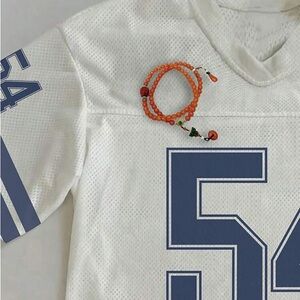 Kids White and Blue Sports Jersey